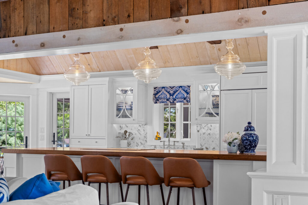 Photo of a finished custom kitchen in Dennis, MA by betterwood homes